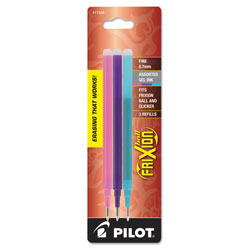 Pilot Refill for Pilot FriXion, FriXion Ball, FriXion Clicker and FriXion LX Gel Pens, Fine Point, Assorted Ink Colors, 3/Pack