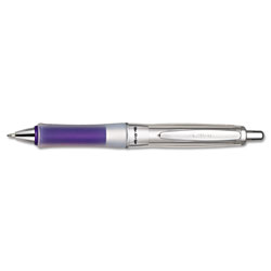 Pilot Dr. Grip Center of Gravity Retractable Ballpoint Pen, 1mm, Black Ink, Silver/Navy Barrel (PIL36181)