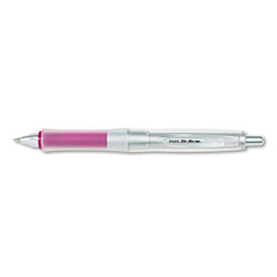 Pilot Dr. Grip Center of Gravity Retractable Ballpoint Pen, 1mm, Black Ink, Silver/Pink Barrel (PIL36182)