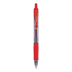Pilot G2 Premium Retractable Gel Pen, 1mm, Red Ink, Smoke Barrel, Dozen (PIL31258)