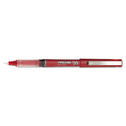 Pilot Precise V5 Stick Roller Ball Pen, Extra-Fine 0.5mm, Red Ink/Barrel, Dozen (PIL35336)