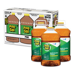 Pine Sol Multi-Surface Cleaner Disinfectant, Pine, 144oz Bottle, 3 Bottles/Carton