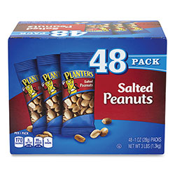Planters® Salted Peanuts, 1 oz Pack, 48/Box