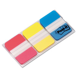 Post-it® 1" Tabs, 1/5-Cut Tabs, Assorted Primary Colors, 1" Wide, 66/Pack (MMM686RYB)