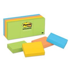 Post-it® Original Pads in Floral Fantasy Collection Colors, 1.5" x 2", 100 Sheets/Pad, 12 Pads/Pack (MMM653AU)