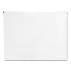Poppin Poly Zip Folio, Letter Size, Clear, 3/Pack