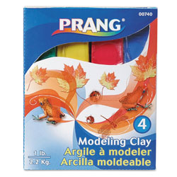 Prang Modeling Clay Assortment, 1/4 lb each Blue/Green/Red/Yellow, 1 lb