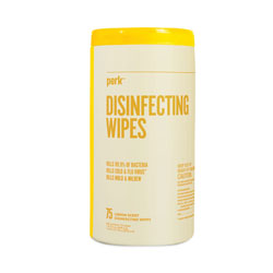 Perk™ Disinfecting Wipes, Lemon, 7 x 8, 75 Wipes/Canister, 6 Canisters/Carton