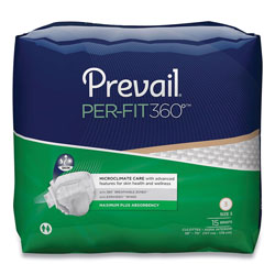 Prevail® Per-Fit360 Degree Briefs, Maximum Plus Absorbency, Size 3, 58 in to 70 in Waist, 60/Carton