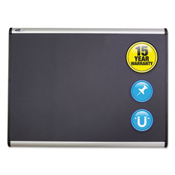 Quartet® Prestige Plus Magnetic Fabric Bulletin Board, 72 x 48, Fiberboard/Plastic Frame
