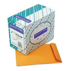 Quality Park Catalog Envelope, #13 1/2, Cheese Blade Flap, Gummed Closure, 10 x 13, Brown Kraft, 250/Box (QUA41665)