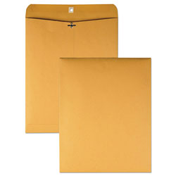Quality Park Clasp Envelope, #14 1/2, Cheese Blade Flap, Clasp/Gummed Closure, 11.5 x 14.5, Brown Kraft, 100/Box (QUA37805)
