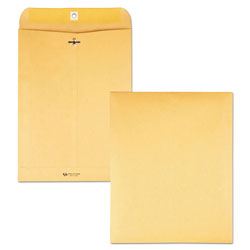 Quality Park Clasp Envelope, #93, Cheese Blade Flap, Clasp/Gummed Closure, 9.5 x 12.5, Brown Kraft, 100/Box (QUA37893)