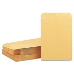 Quality Park Clasp Envelope, #97, Cheese Blade Flap, Clasp/Gummed Closure, 10 x 13, Brown Kraft, 100/Box (QUA37897)