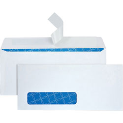 Quality Park No. 10 Security Envelopes with Window - Business - #10 - 4 1/8 in x 9 1/2 in, Flap - 1 / Box - White