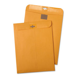 Quality Park Postage Saving ClearClasp Kraft Envelope, #55, Cheese Blade Flap, ClearClasp Closure, 6 x 9, Brown Kraft, 100/Box