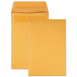 Quality Park Redi-Seal Catalog Envelope, #1, Cheese Blade Flap, Redi-Seal Closure, 6 x 9, Brown Kraft, 100/Box