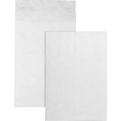 Quality Park Open End Expansion Mailers, DuPont Tyvek, #15 1/2, Cheese Blade Flap, Redi-Strip Closure, 12 x 16, White, 100/Carton