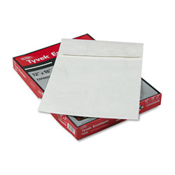 Quality Park Open End Expansion Mailers, DuPont Tyvek, #15 1/2, Cheese Blade Flap, Redi-Strip Closure, 12 x 16, White, 25/Box