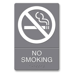 Quartet® "No Smoking" ADA Sign, 6w x 9h" (USS4813)