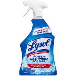 Lysol Bathroom Cleaner Spray, Spray, 32 fl oz (1 quart), Fresh Scent, 12/Carton, Clear