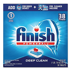 Finish® Powerball Dishwasher Tabs, Fresh Scent, 38/Box