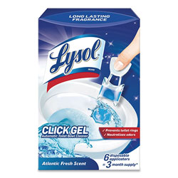 Lysol Click Gel Automatic Toilet Bowl Cleaner, Ocean Fresh, 6/Box, 4 Boxes/Carton