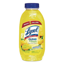 Lysol Clean and Fresh Multi-Surface Cleaner, Sparkling Lemon and Sunflower Essence, 10.75 oz Bottle, 20/Carton