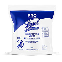 Reckitt Benckiser Professional Disinfecting Wipes Bucket Refill - Ready-To-Use Wipe - Lemon & Lime Blossom Scent - 800 / Each - White