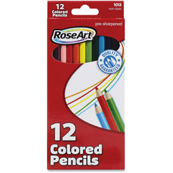The Board Dudes Colored Pencil Packs, Pre-Sharpened, 12/PK, Assorted