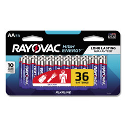 Rayovac High Energy Premium Alkaline AA Batteries, 36/Pack