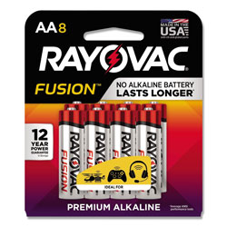 Rayovac Fusion Advanced Alkaline AA Batteries, 8/Pack