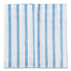 Rubbermaid HYGEN Disposable Microfiber Cleaning Cloths, Blue/White Stripes, 12 x 12, 600/Pack
