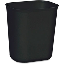 Rubbermaid 14Q Fire Resistant Wastebasket, 3.50 gal Capacity, Black, 6/Carton