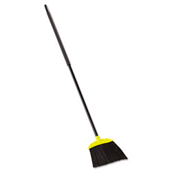 Rubbermaid Jumbo Smooth Sweep Angled Broom, 46 in Handle, Black/Yellow, 6/Carton