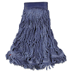 Rubbermaid Swinger Loop Wet Mop Head, X-Large, Cotton/Synthetic, Blue, 6/Carton