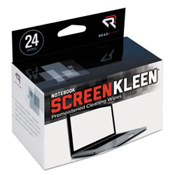 Read Right/Advantus Notebook ScreenKleen Pads, Cloth, 7 x 5, White, 24/Box