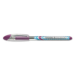 Schneider Slider Stick Ballpoint Pen, 1.4 mm, Purple Ink, Purple/Silver Barrel
