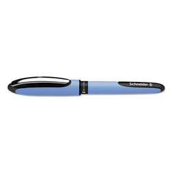 Schneider One Hybrid Stick Roller Ball Pen, 0.5 mm, Black Ink, Blue Barrel, 10/Box
