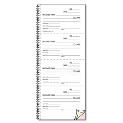 Rediform Money and Rent Unnumbered Receipt Book, 5 1/2 x 2 3/4, Two-Part, 500 Sets/Book