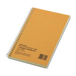 National Brand Single-Subject Wirebound Notebooks, 1 Subject, Narrow Rule, Brown Cover, 7.75 x 5, 80 Sheets