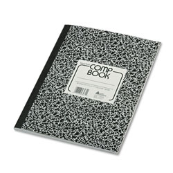 National Brand Composition Notebook, Medium/College Rule, Black Marble Cover, 11 x 8.38, 80 Sheets