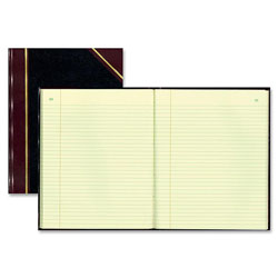 Rediform Texhide Record Ruled Book, 14 1/4 x 11 1/4, Eye Ease GN, 300 Sheets