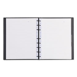 Blueline MiracleBind Notebook, 1 Subject, Medium/College Rule, Black Cover, 9.25 x 7.25, 75 Sheets