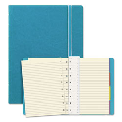 Filofax Notebook, 1 Subject, Medium/College Rule, Aqua Cover, 8.25 x 5.81, 112 Sheets
