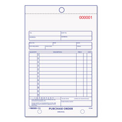 Rediform Purchase Order Book, 12 Lines, Two-Part Carbonless, 5.5 x 7.88, 50 Forms Total