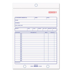 Rediform Sales Book, 15 Lines, Two-Part Carbonless, 5.5 x 7.88, 50 Forms Total