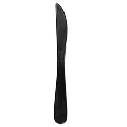 ReStockIt Heavy Weight Polystyrene Knife - Black, 6.38 in, 1000 per Case