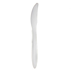 ReStockIt Heavyweight Polystyrene Knife - White, 6.38 in, 1000 per Case