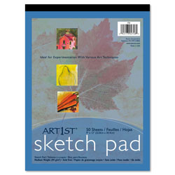 Pacon Art1st Sketch Pad, 60 lb, 9 x 12, White, 50 Sheets